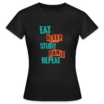 examens - T-shirt Femme - noir - Devant - AI Model Female 172 dark (172cm)