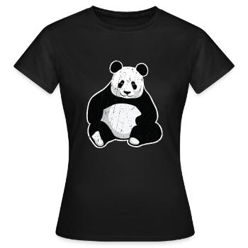 Großer Panda Giant Panda - Frauen T-Shirt - Schwarz - Vorne - AI Model Female 172 dark (172cm)