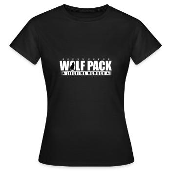 WOLF pack gift idea - Women's T-Shirt - black - Front - AI Model Female 172 dark (172cm)