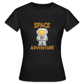 Raumfahrt - Frauen T-Shirt - Schwarz - Vorne - AI Model Female 172 dark (172cm)