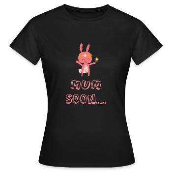 T-shirt de naissance pour bébé - T-shirt Femme - noir - Devant - AI Model Female 172 dark (172cm)