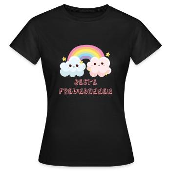 Meilleurs amis Meilleurs amis Meilleurs amis Cloud - T-shirt Femme - noir - Devant - AI Model Female 172 dark (172cm)