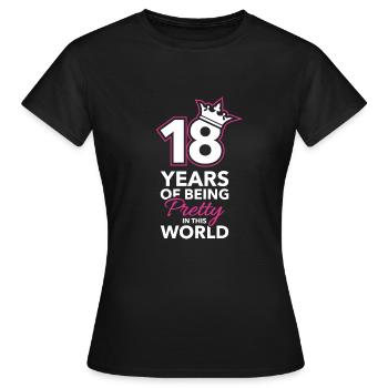 18th birthday - Women's T-Shirt - black - Front - AI Model Female 172 dark (172cm)