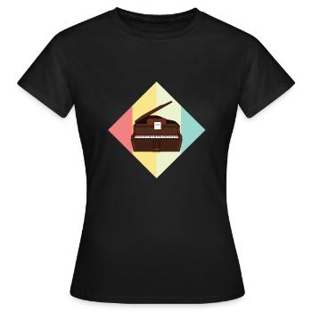 Pianist - Frauen T-Shirt - Schwarz - Vorne - AI Model Female 172 dark (172cm)