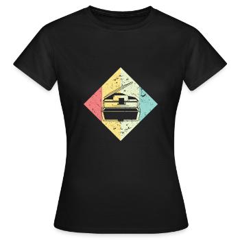 Piano piano - Women's T-Shirt - black - Front - AI Model Female 172 dark (172cm)