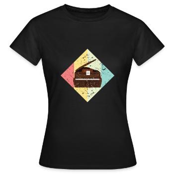 Piano piano - Women's T-Shirt - black - Front - AI Model Female 172 dark (172cm)