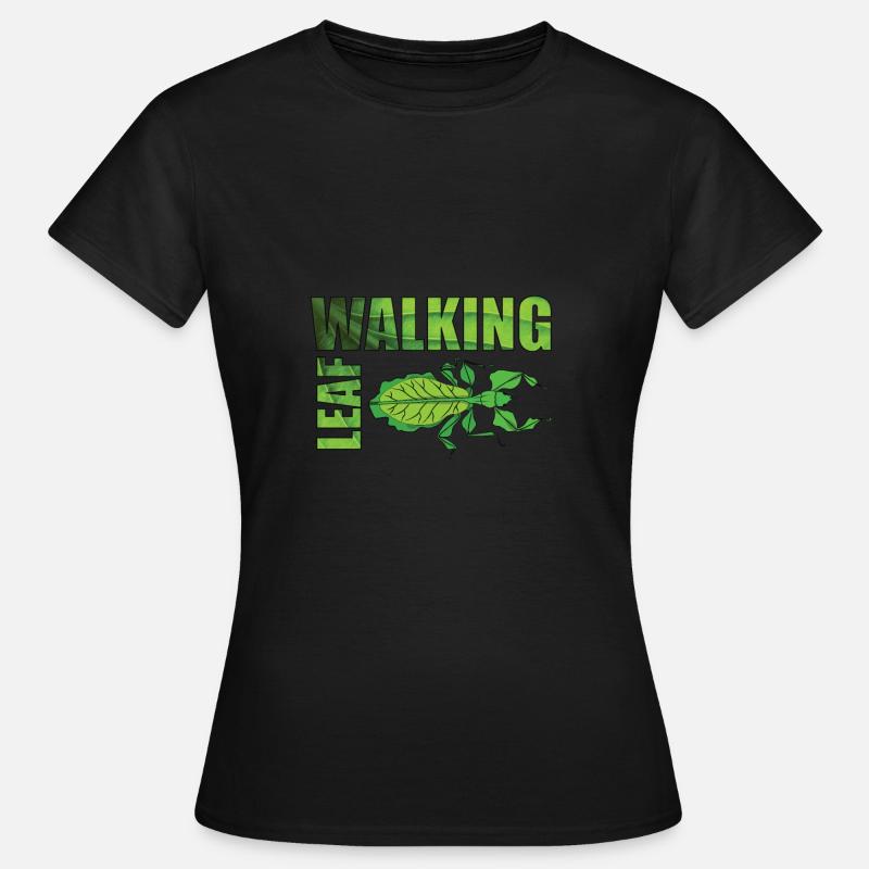 Changing leaf with lettering - Women's T-Shirt - black