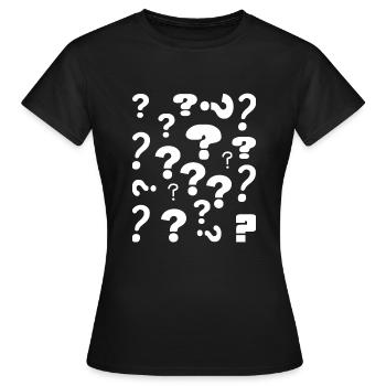 point d'interrogation - T-shirt Femme - noir - Devant - AI Model Female 172 dark (172cm)