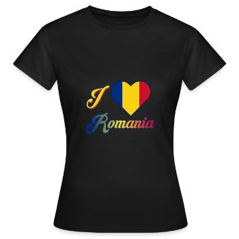 Rumänien - Frauen T-Shirt - Schwarz - Vorne - AI Model Female 172 dark (172cm)