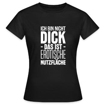 Nicht dick erotische Nutzfläche Geburtstags Bauch - Frauen T-Shirt - Schwarz - Vorne - AI Model Female 172 dark (172cm)