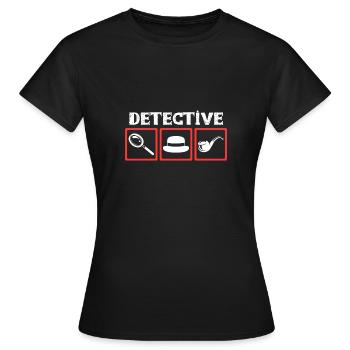 Detektiv - Frauen T-Shirt - Schwarz - Vorne - AI Model Female 172 dark (172cm)