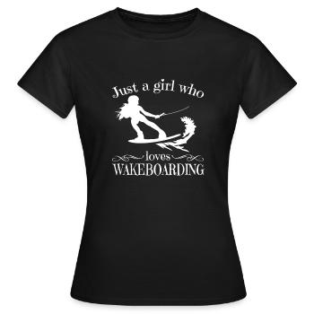 Femme fille wakeboard amour wakeboard - T-shirt Femme - noir - Devant - AI Model Female 172 dark (172cm)