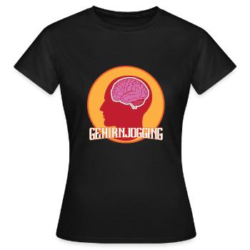 Jogging Cerveau - T-shirt Femme - noir - Devant - AI Model Female 172 dark (172cm)