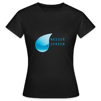 Économiser de l'eau - T-shirt Femme - noir - Devant - AI Model Female 172 dark (172cm)