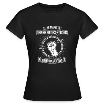 Electricien Lord of the Stream Cadeau - T-shirt Femme - noir - Devant - AI Model Female 172 dark (172cm)