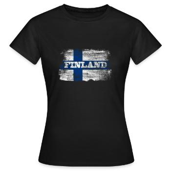 Finlande - T-shirt Femme - noir - Devant - AI Model Female 172 dark (172cm)