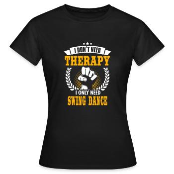 Swing dance - Women's T-Shirt - black - Front - AI Model Female 172 dark (172cm)
