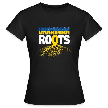 Wurzeln Ukraine Nation Krim Ukrainer Geschenk - Frauen T-Shirt - Schwarz - Vorne - AI Model Female 172 dark (172cm)
