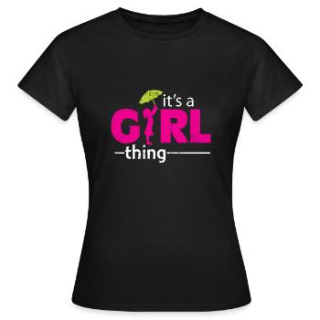 C'est pour le cadeau de parapluie de fille - T-shirt Femme - noir - Devant - AI Model Female 172 dark (172cm)