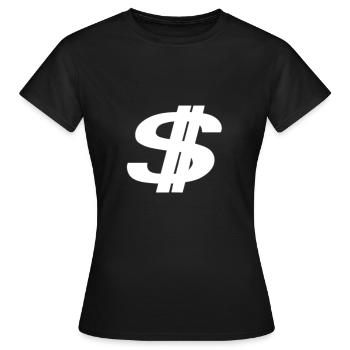 Dollar - Frauen T-Shirt - Schwarz - Vorne - AI Model Female 172 dark (172cm)