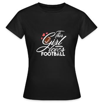 Football américain - T-shirt Femme - noir - Devant - AI Model Female 172 dark (172cm)