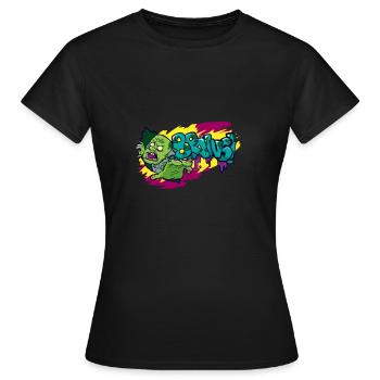 Halloween Zombie Geschenk - Frauen T-Shirt - Schwarz - Vorne - AI Model Female 172 dark (172cm)