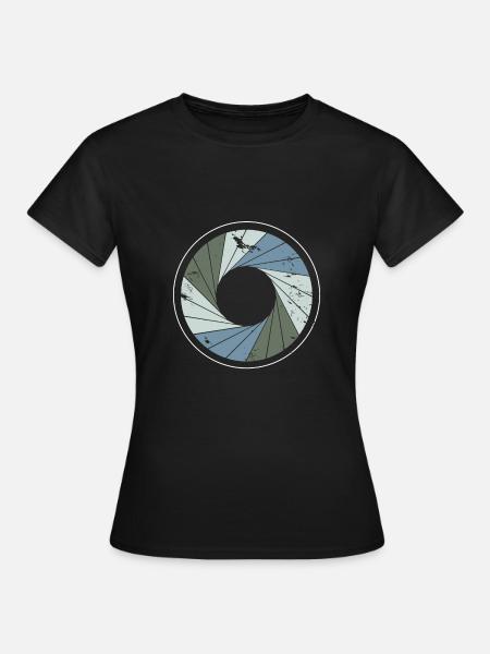 Weihnachten Fotografie Linse Geschenk Kamera - Frauen T-Shirt - Schwarz