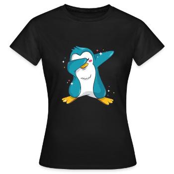 Dab Pinguin - Frauen T-Shirt - Schwarz - Vorne - AI Model Female 172 dark (172cm)