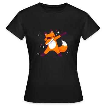 Fox Dab Fox - T-shirt Femme - noir - Devant - AI Model Female 172 dark (172cm)