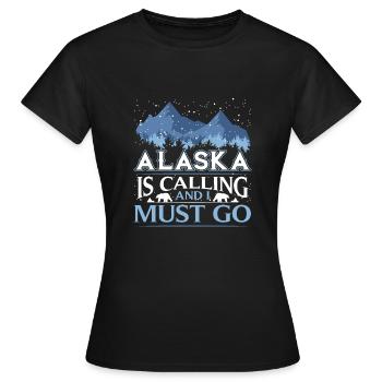 Cadeau d'ours polaire de vacances d'hiver en Alaska - T-shirt Femme - noir - Devant - AI Model Female 172 dark (172cm)