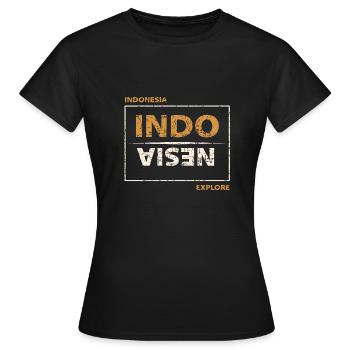 Indonesien - Frauen T-Shirt - Schwarz - Vorne - AI Model Female 172 dark (172cm)