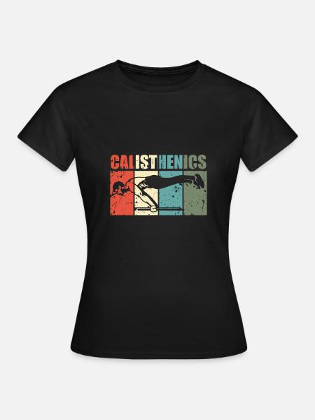 Calisthenics Poids propre Exercices Fitness Fitness - T-shirt Femme - noir