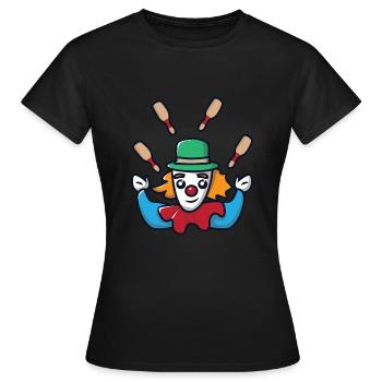 Jongleur Jongleur Clown De Cirque - T-shirt Femme - noir - Devant - AI Model Female 172 dark (172cm)