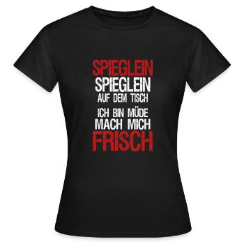 Mirror mirror on the table - Party - Women's T-Shirt - black - Front - AI Model Female 172 dark (172cm)