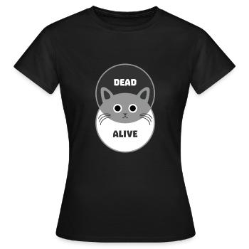 Schrödingers Katze - Frauen T-Shirt - Schwarz - Vorne - AI Model Female 172 dark (172cm)