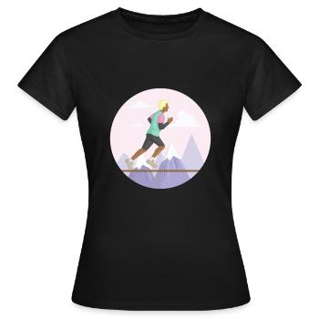 Haute corde corde raide - T-shirt Femme - noir - Devant - AI Model Female 172 dark (172cm)