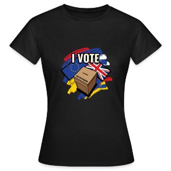 Funny Brexit Gift for Britains EU Referendum - Women's T-Shirt - black - Front - AI Model Female 172 dark (172cm)