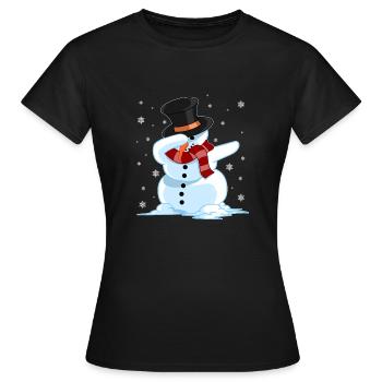 Dap snowman winter Christmas flake gift - Women's T-Shirt - black - Front - AI Model Female 172 dark (172cm)
