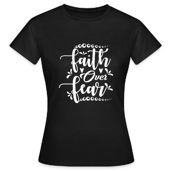 Jesus Christus Jesus Fisch Present Religion Bibel - Frauen T-Shirt - Schwarz - Vorne - AI Model Female 172 dark (172cm)