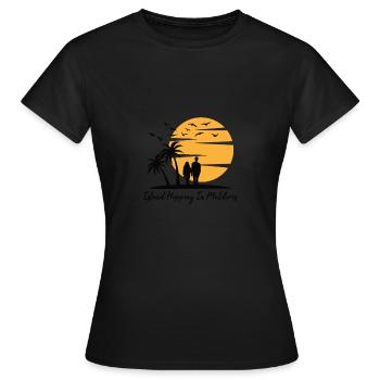 Maldives - T-shirt Femme - noir - Devant - AI Model Female 172 dark (172cm)