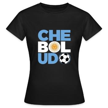 Che Boludo Gift Funny Argentina Football Soccer - Women's T-Shirt - black - Front - AI Model Female 172 dark (172cm)