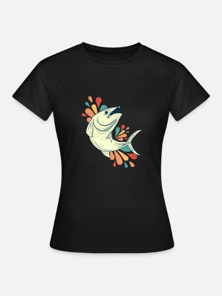poisson - Dame-T-shirt - sort