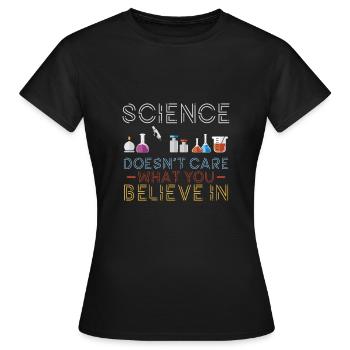 Expériences cadeaux science faits - T-shirt Femme - noir - Devant - AI Model Female 172 dark (172cm)