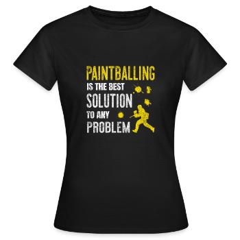 Paintball Mannschaft Team Geschenk Idee Markierer - Frauen T-Shirt - Schwarz - Vorne - AI Model Female 172 dark (172cm)