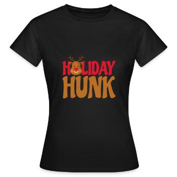 Cadeau de Noël Rudolph - T-shirt Femme - noir - Devant - AI Model Female 172 dark (172cm)