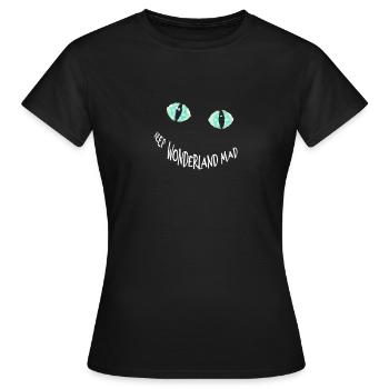 Behalte Wonderland Mad - Alice - Frauen T-Shirt - Schwarz - Vorne - AI Model Female 172 dark (172cm)