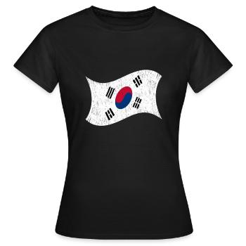 Corée du Nord Corée du Sud Drapeau Corée Asie - T-shirt Femme - noir - Devant - AI Model Female 172 dark (172cm)