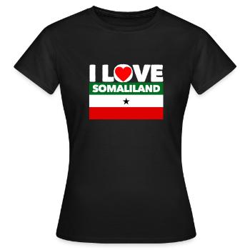 I love somaliland - Frauen T-Shirt - Schwarz - Vorne - AI Model Female 172 dark (172cm)