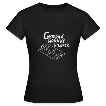 Groundhopper - Frauen T-Shirt - Schwarz - Vorne - AI Model Female 172 dark (172cm)