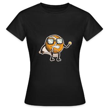 tennis ball - Women's T-Shirt - black - Front - AI Model Female 172 dark (172cm)